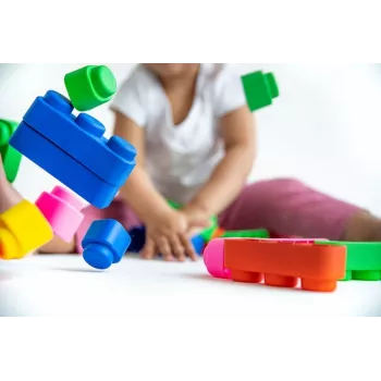 Gerardo's Toys GT3105 zachte bouwstenen set, 42 delen, EVA-schuim, meerkleurig, voor kinderen vanaf 12 maanden