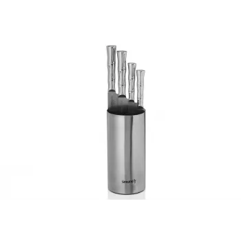 SAMURA Bamboo 4-delige messenset met standaard