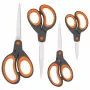 Rapesco Soft Grip scharenset, 4 delen, roestvrijstalen bladen, verschillende maten 1577