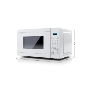 Sharp YC-MG02E-C 2-in-1 combimagnetron met grill, 20 L, 800 W, crème