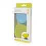 KIDSME Stay-in-Place zuig-placemat houder voor kommen, flessen en bekers, 2-pack, Sky & Lime