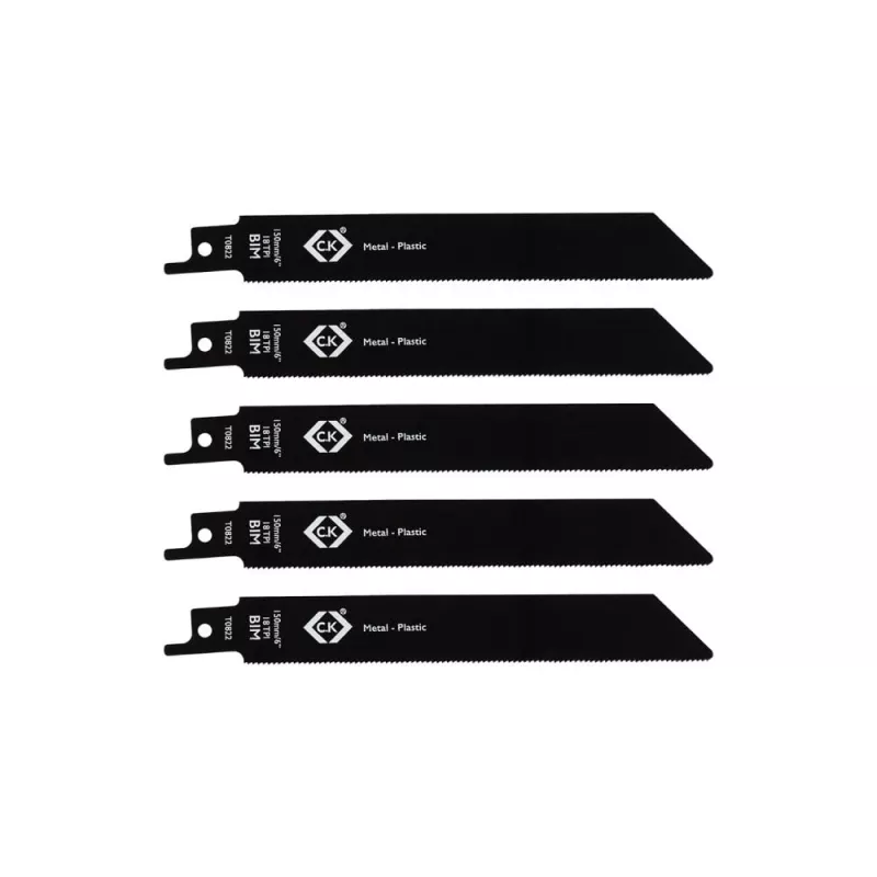 C.K Tools T0822 sabelzaagbladen 18 TPI, 150 mm, 5-pack