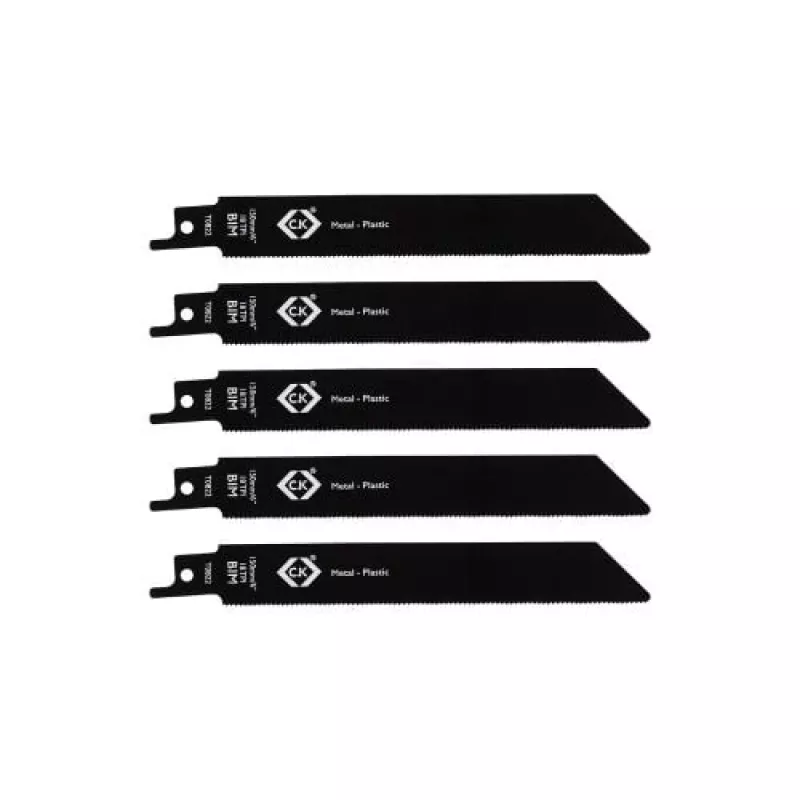 C.K Tools T0822 sabelzaagbladen 18 TPI, 150 mm, 5-pack