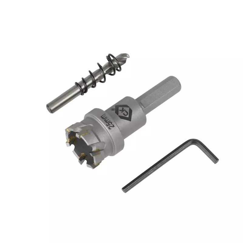 C.K T3218 TCT gatenzaag-centreerboor met veer, 3-pack, 6 mm HSS