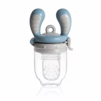 Kidsme Food Feeder Medium Azure – siliconen baby fruit- & groentebijtring, 4m+