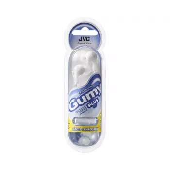 JVC Gumy Plus in-ear-koptelefoon met microfoon, wit