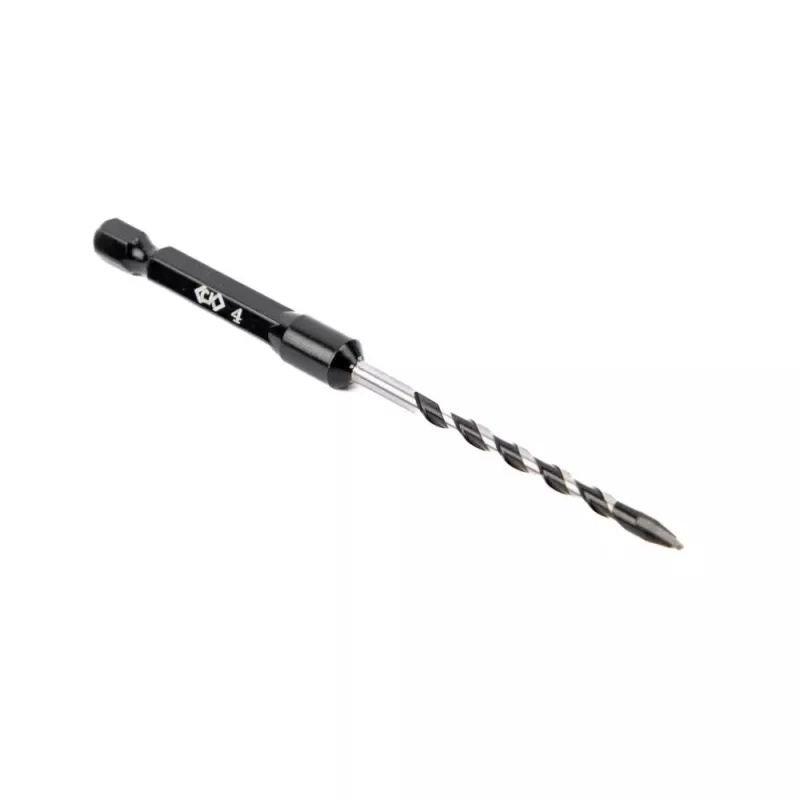 C.K Tools T3115 040 muurboor 4 mm, 1/4 inch zeskantschacht, wolfraamcarbide punt, 40CR-staal