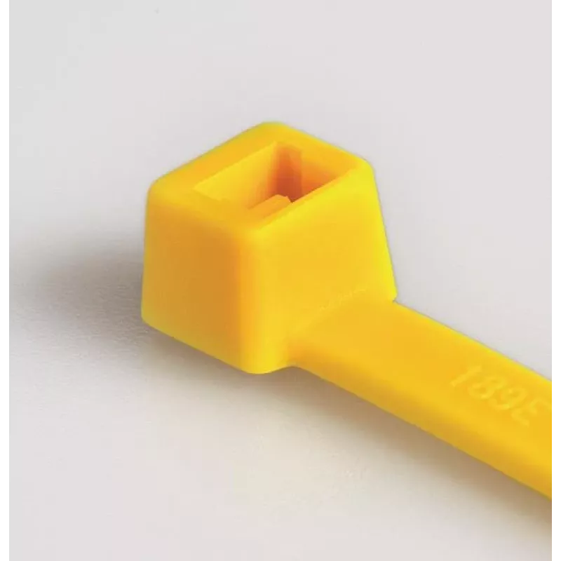 HellermannTyton T50R kabelbinder, polyamide 6.6, geel, 200mm x 4,6mm, 100-pack 111-04805