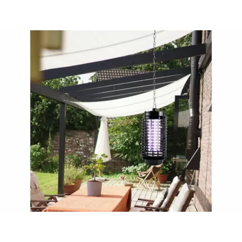LUMIO muggen-killerlamp, 1,2 W, 230 V, 30 m² dekking, UV-licht, elektrisch raster, zwart