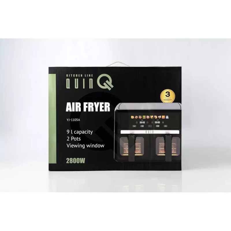 QUIN 9L digitale heteluchtfriteuse 1800W zwart
