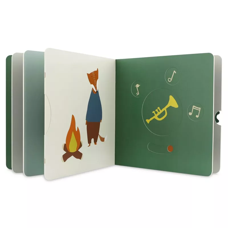 Trixie Mr. Fox baby-activiteitenboek met beweegbare elementen, 12m+