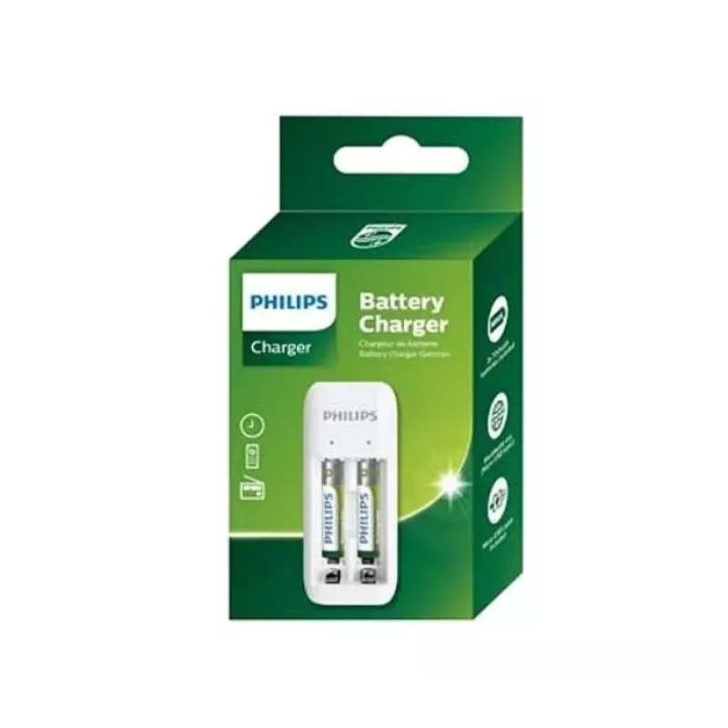 Philips SCB2070NB/00 acculader met 2x AA 700 mAh oplaadbare batterijen