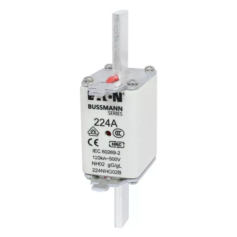 Eaton 100NHG02B NH-zekering D02 100 A 500 V gG met mechanische indicator, 3-pack