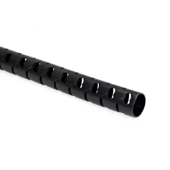 HellermannTyton HWPAV025-PA6V0-BK (25) gesleufde ribbelbuis, polyamide 6, zwart, 25 m 161-63401