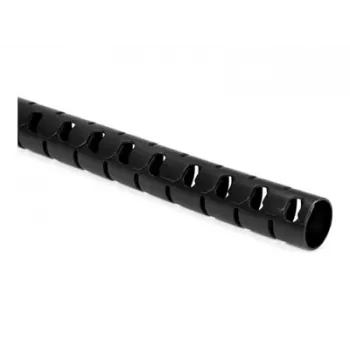 HellermannTyton HWPP25/2-BK gesleufde ribbelbuis, 25 mm nominale diameter, zwart, 25 m lengte