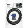 HellermannTyton HWPP25/2-BK gesleufde ribbelbuis, 25 mm nominale diameter, zwart, 25 m lengte