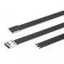 HellermannTyton MBT14XHFC-SS316/SP-BK RVS-kabelbinder, kogelvergrendeling, zwart polyester gecoat, 360mm x 7,9mm, UV-gestabiliseerd, 1 st. 111-00299