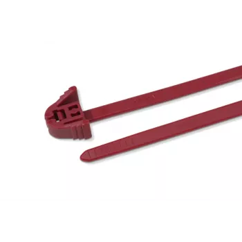 HellermannTyton REZ300 herbruikbare kabelbinder, polyamide 6.6, rood, 300 mm x 7,6 mm, 100-pack 115-00043