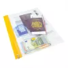 Rapesco Zippi Bags A5+ ritssluitingzakjes, 250 x 195 mm, transparant met blauwe, oranje, groene, rode, gele rand, 5-pack 1502