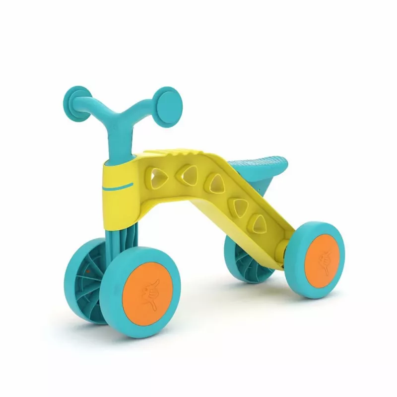 Chillafish Itsibitsi 4-wiel loopfiets voor peuters, geel/lichtblauw, 1-3 jaar