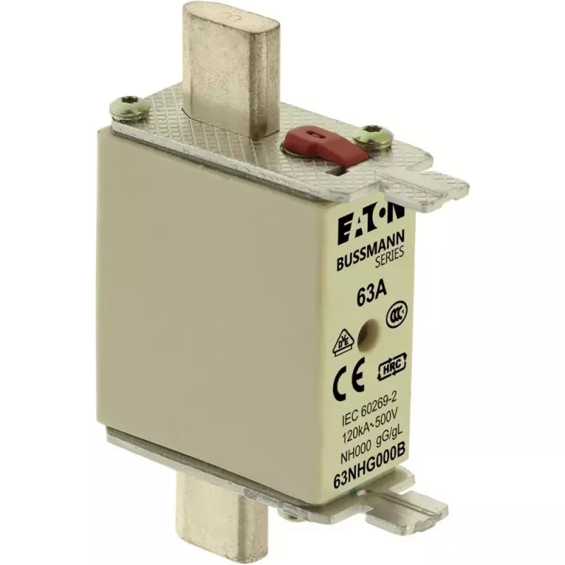 Eaton 63NHG000B NH-zekeringpatroon, maat 0, 63 A, 500 V AC, gG