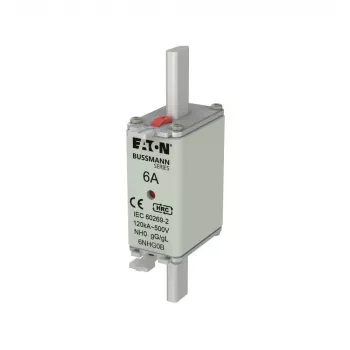 Eaton 6NHG0B NH-zekering met mechanische indicator, maat NH0, 6 A, 500 V AC, gG, 3-pack