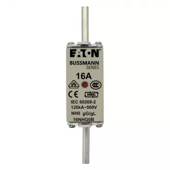 Eaton 6NHG0B NH-zekering met mechanische indicator, maat NH0, 6 A, 500 V AC, gG, 3-pack