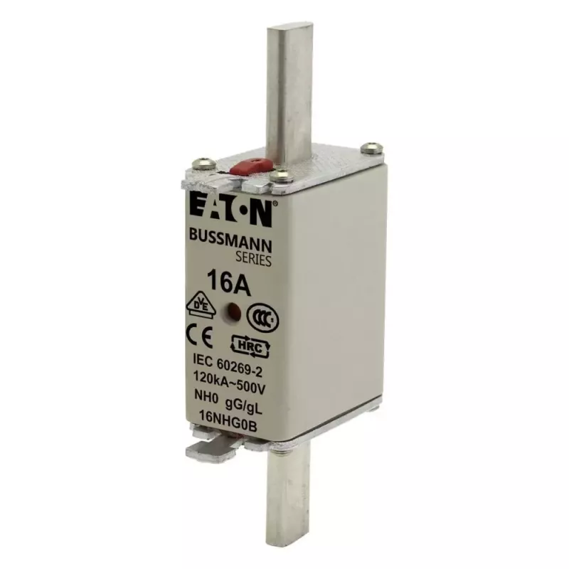 Eaton 6NHG0B NH-zekering met mechanische indicator, maat NH0, 6 A, 500 V AC, gG, 3-pack