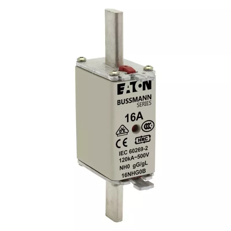 Eaton 6NHG0B NH-zekering met mechanische indicator, maat NH0, 6 A, 500 V AC, gG, 3-pack