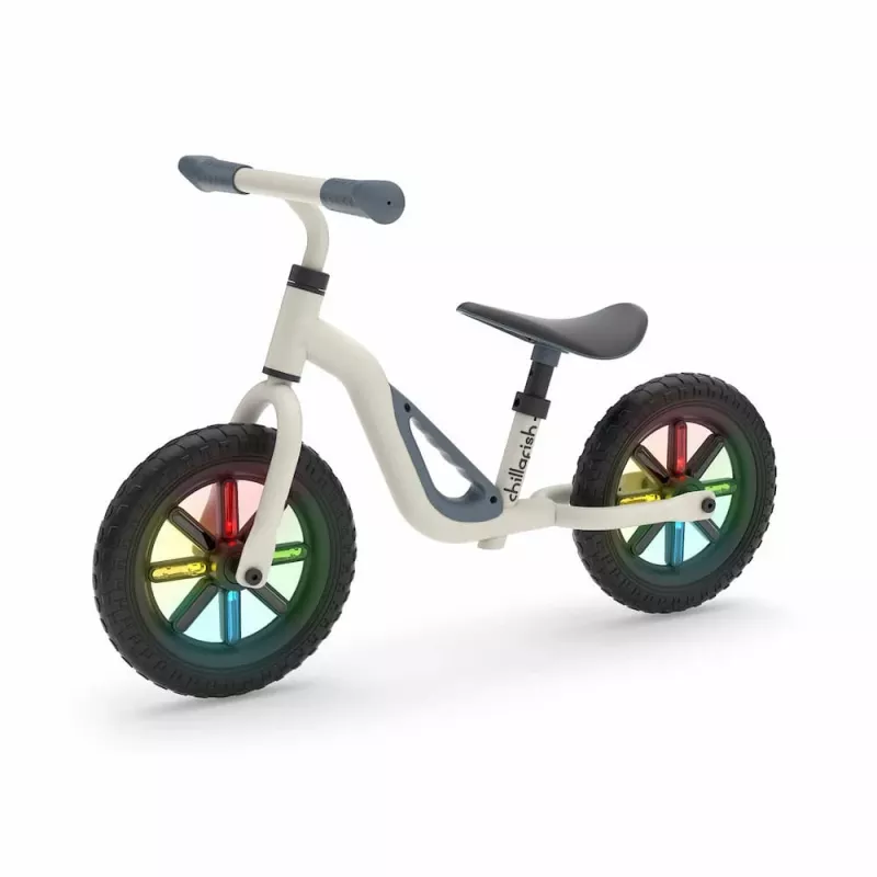 Chillafish Charlie 10 loopfiets, beige, met lichtjes, 1,5-4 jaar