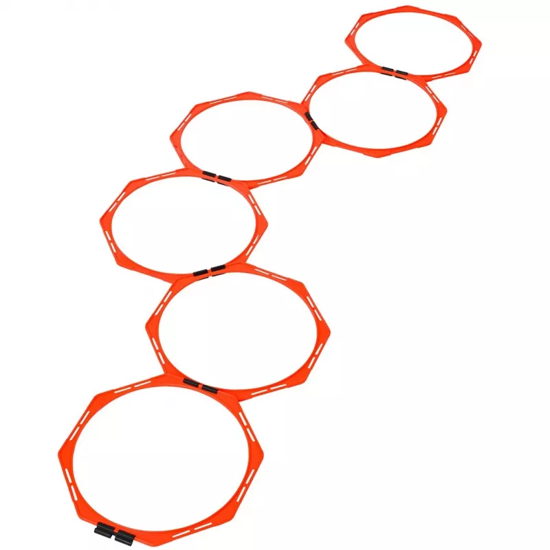 Select coördinatieringen-set met 6 ringen en draagtas, 40 cm diameter, geel