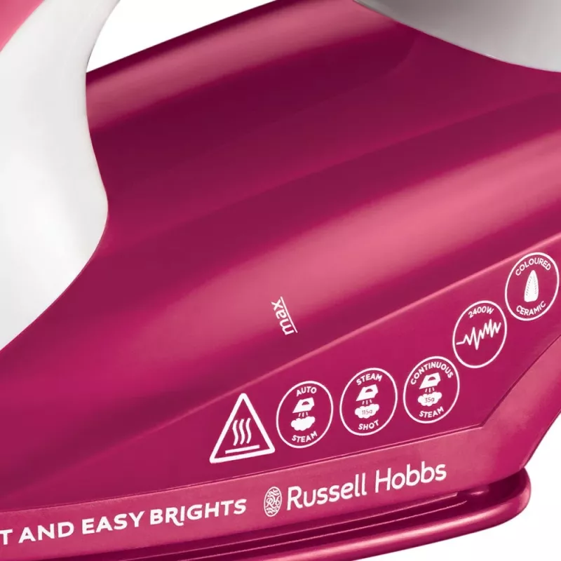 Russell Hobbs Light & Easy Pro 2400W stoomstrijkijzer Easy Brights Berry (26480-56)
