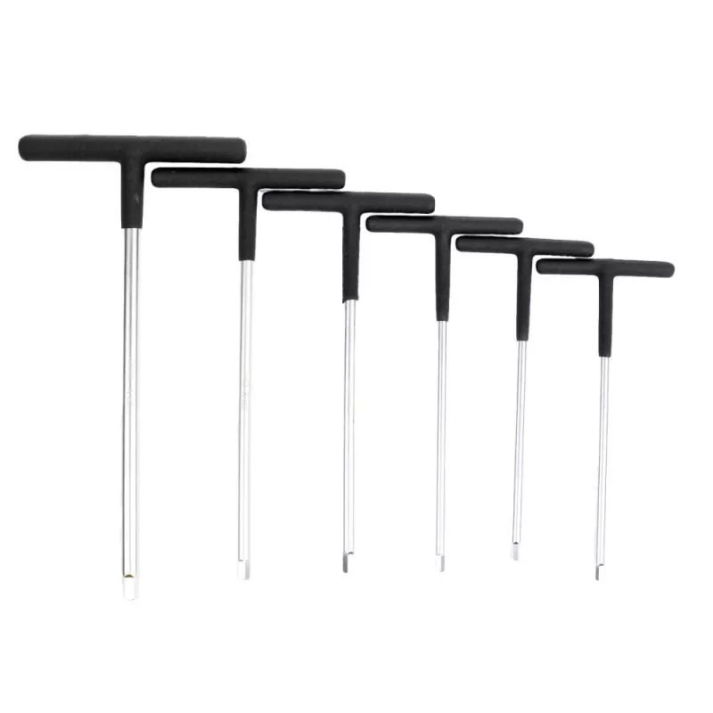 C.K T4418 zeskant-stiftsleutelset met T-greep, 6-delig, 5 / 5,5 / 6 / 7 / 8 / 10 mm, chroom-vanadium tips