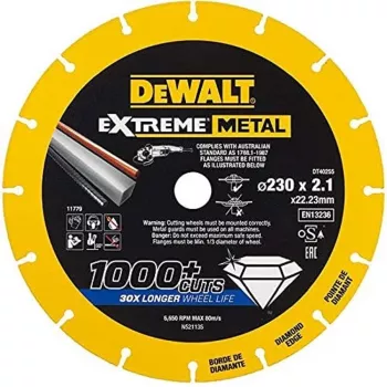 DEWALT DT40255-QZ EXTREME doorslijpschijf 125 x 1,0 x 22,23 mm voor metaal en roestvrij staal