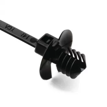 HellermannTyton 150-55610 kralenkabelbinder, zwart, 100mm x 2,5mm, 20mm max. bundel, PA66, herbruikbaar, 1 stk.