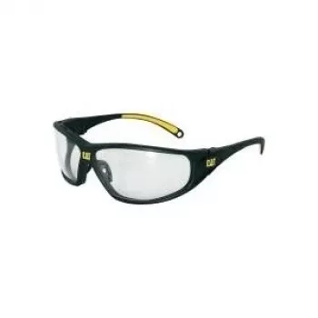 BULLITT CAT Tread 100 veiligheidsbril heldere glazen zwart/gele montuur TREAD100CATERPILLAR