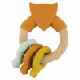 Trixie houten & siliconen babyspeelgoed, vos, 0m+