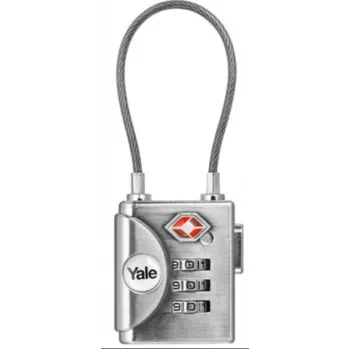 Yale YTP3/32/350/1 TSA-cijferslot 32 mm zilver