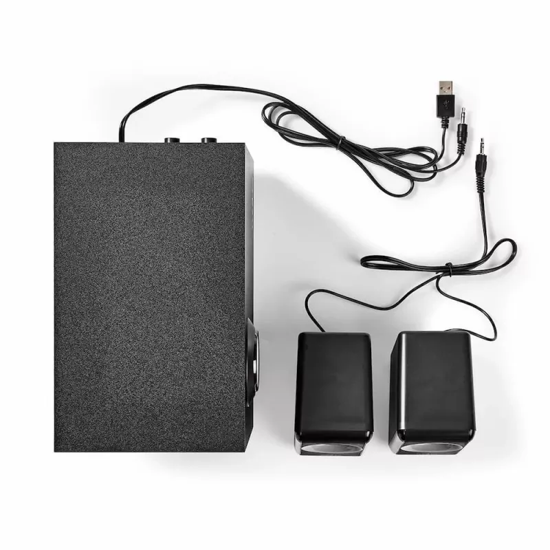 Nedis CSPR10021BK 2.1 pc-luidsprekerset, 33 W, USB-gevoed, zwart