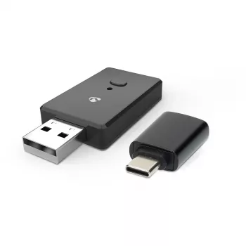 Nedis CKAA2400BK Bluetooth 5.0 USB-A adapter zwart 10 m bereik