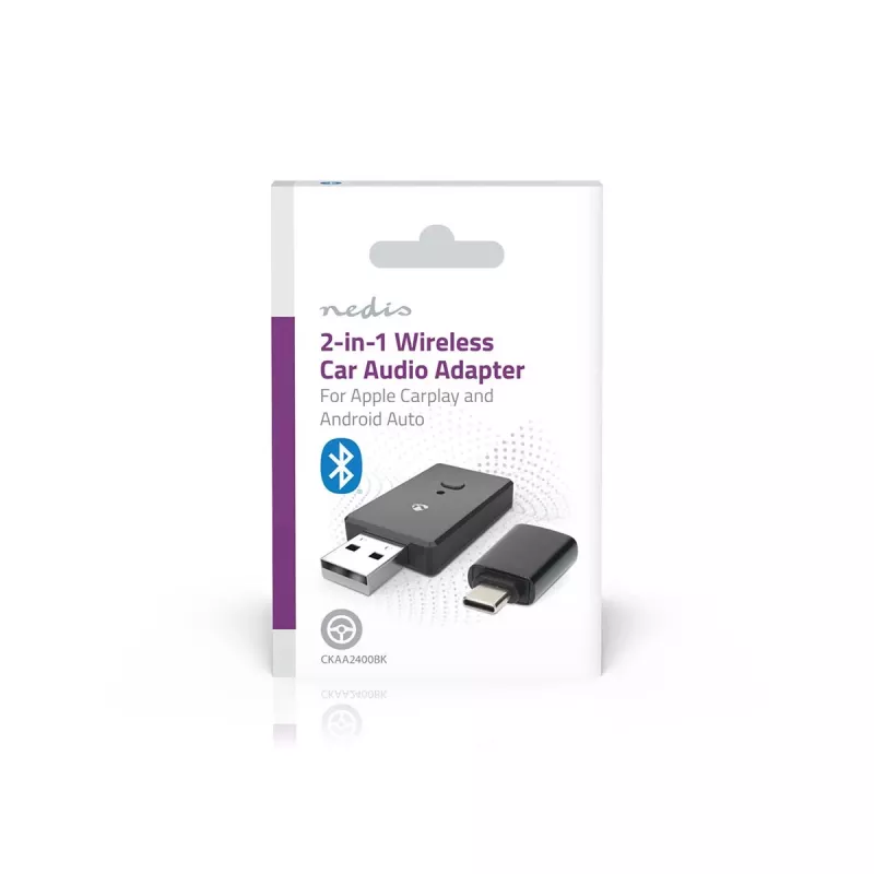 Nedis CKAA2400BK Bluetooth 5.0 USB-A adapter zwart 10 m bereik