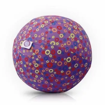 BUBA BLOON Bubabloon latexballon met stoffen hoes, cirkels paars