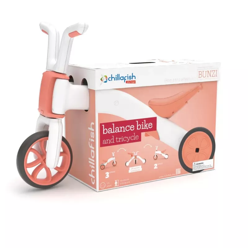 Chillafish Bunzi 2-in-1 loopfiets en driewieler, Flamingo Pink, 1-3 jaar