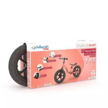 Chillafish Charlie Sport 12 loopfiets, Flamingo Pink, 2-5 jaar