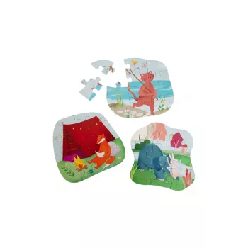 TRIXIE Dog Activity Roll-Out snacksdispenser puzzelspeelgoed, 3 delen, verstelbare moeilijkheidsgraad, binnen & buiten