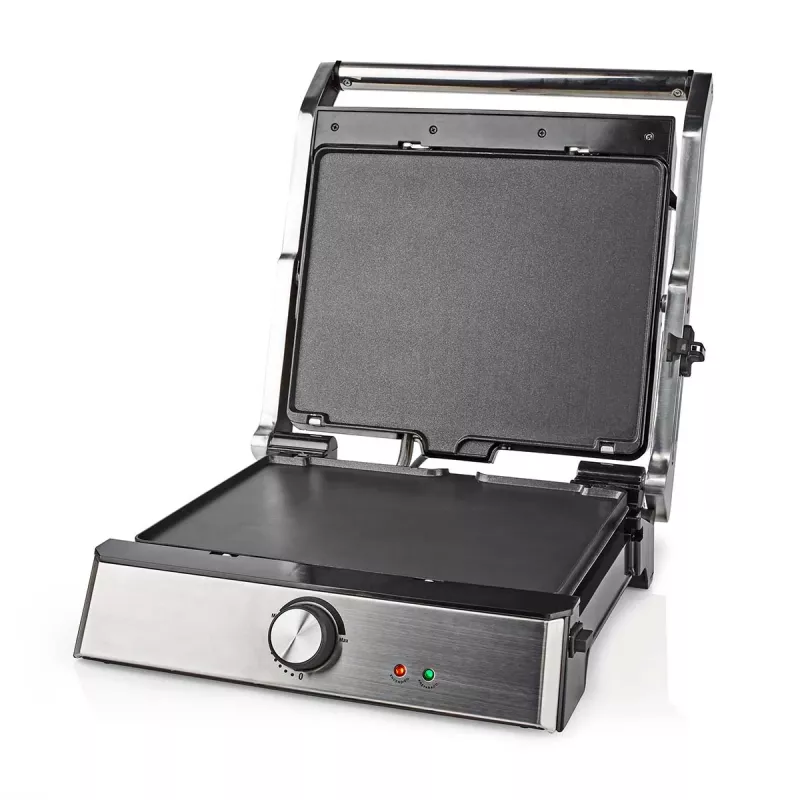 Nedis contactgrill 2000 W zwart