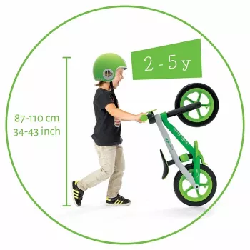 Chillafish BMXie 2 loopfiets voor kinderen van 2 tot 5 jaar, groen