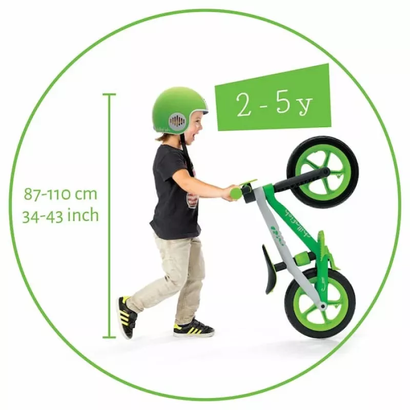 Chillafish BMXie 2 loopfiets voor kinderen van 2 tot 5 jaar, groen