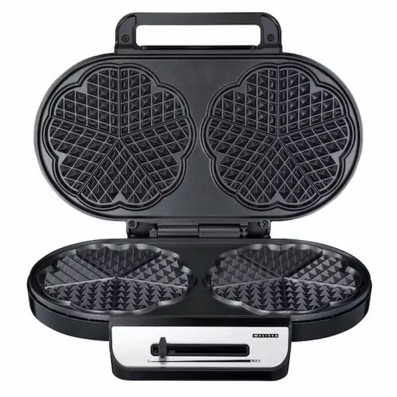 Melissa dubbel hartvormig wafelijzer 1200W roestvrij staal