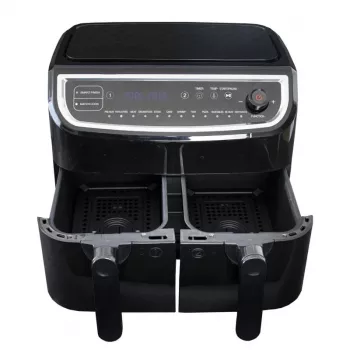 Gastronoma Dual Basket heteluchtfriteuse 9L 2400W zwart